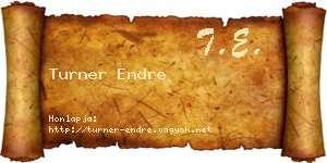 Turner Endre névjegykártya