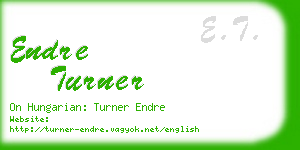 endre turner business card